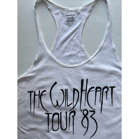 Bandit Women's Wilde Heart Tour 83 Casual Tank Top White Size S M L - Picture 7 of 10